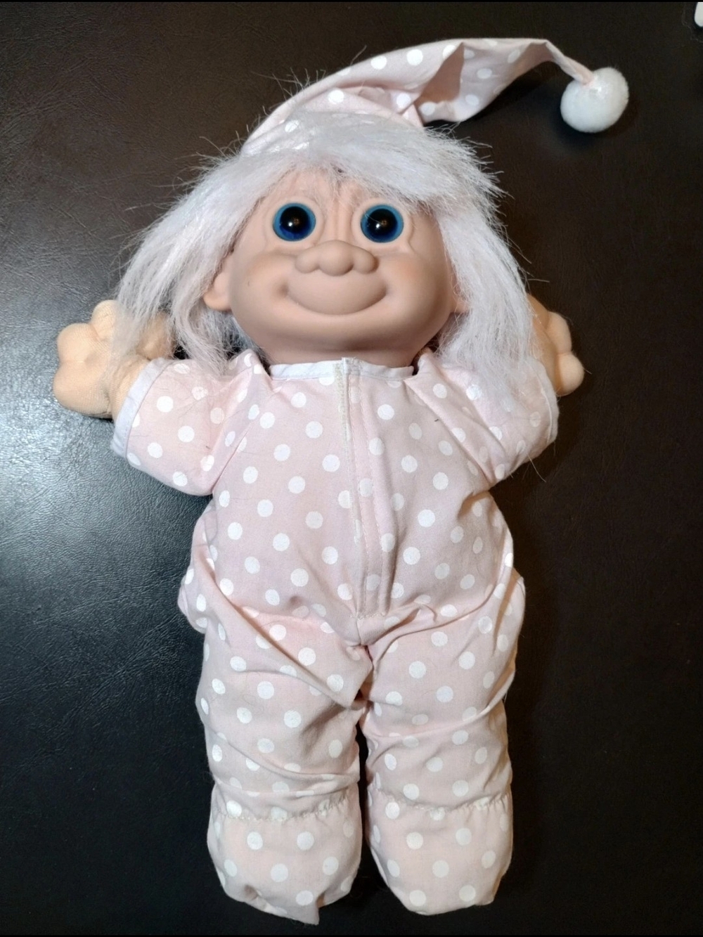 Vintage Russ Berrie Troll Kidz #2321 Pink Pajama Troll Doll 90s